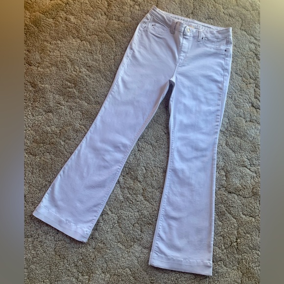 VGUC LAURIE FELT LOS ANGELES SILKY FLARE WHITE STRETCH JEANS IN SIZE M/US SIZE 8 - Picture 3 of 15